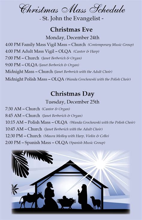 DAILY <strong>MASS SCHEDULE ST</strong>. . Mass schedule for st john the evangelist